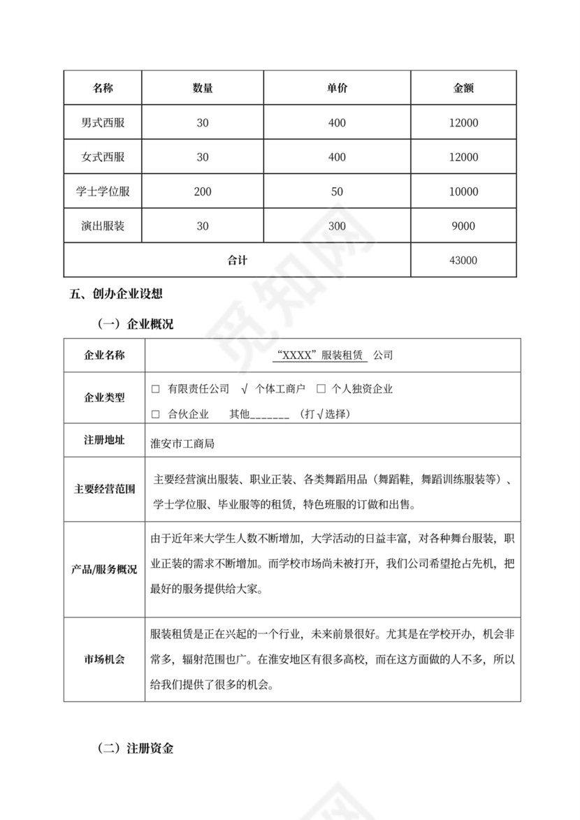 大学生创新创意创业大赛项目计划书创新创业项目计划书