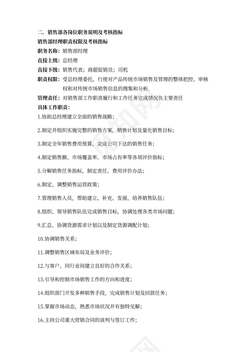 白色简洁部门岗位职责员工岗位职责模板