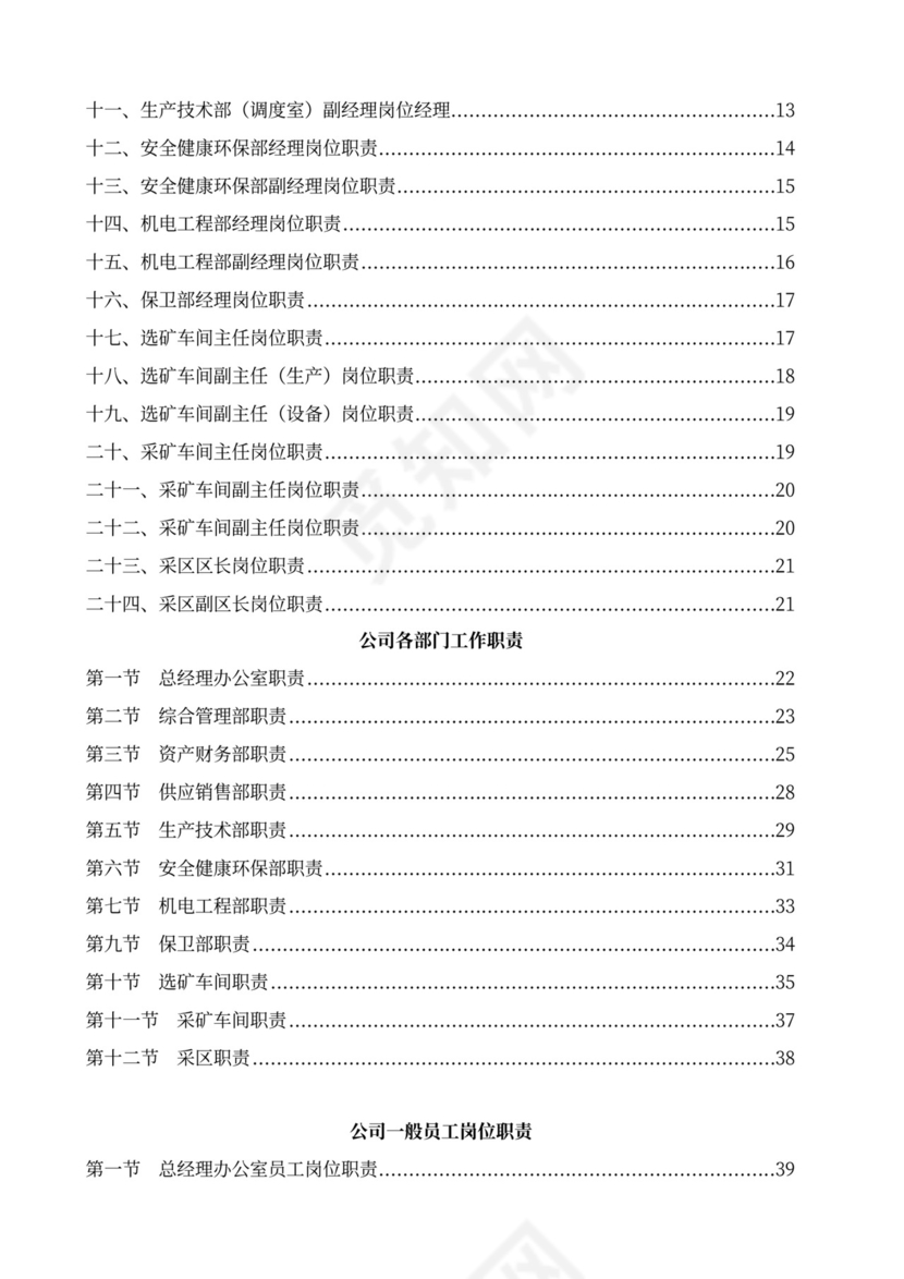 白色简洁部门岗位职责员工岗位职责模板
