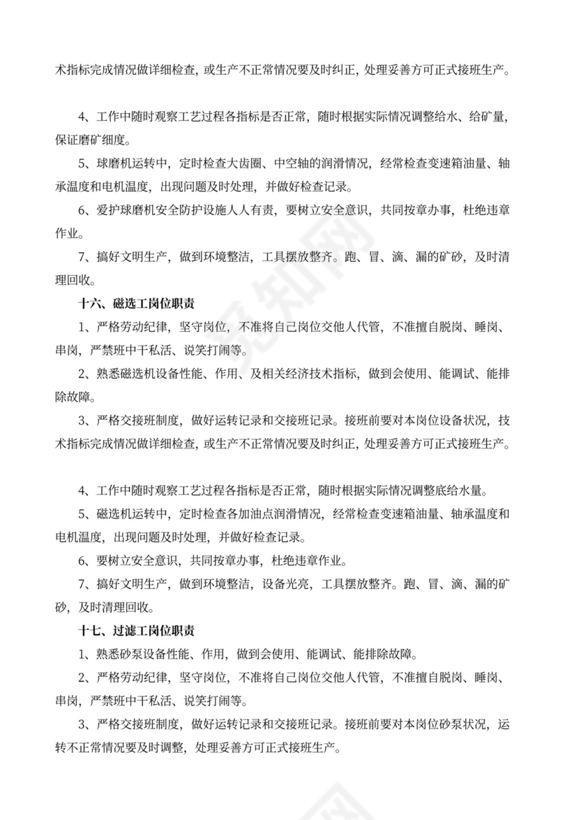 白色简洁部门岗位职责员工岗位职责模板