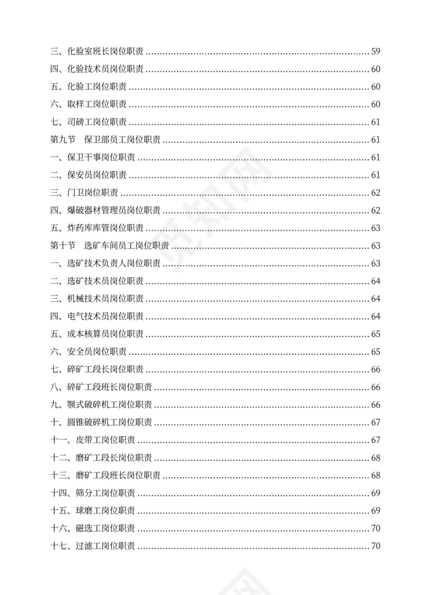 白色简洁部门岗位职责员工岗位职责模板