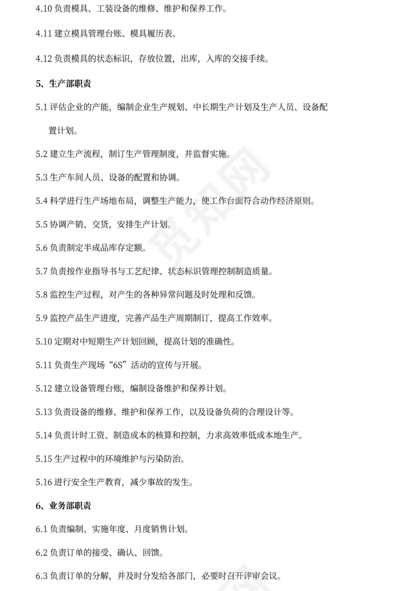 白色简约部门岗位职责公司企业岗位职责模板