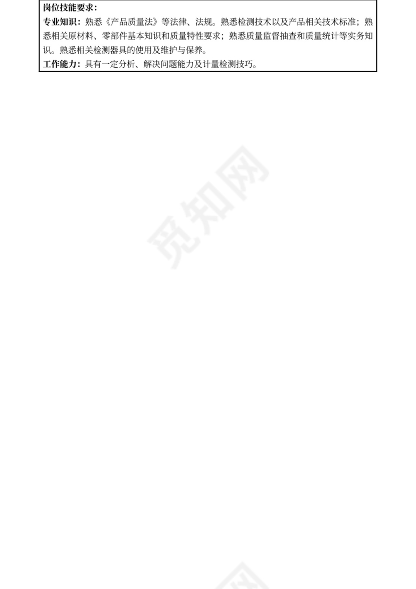 白色简约部门岗位职责公司企业岗位职责模板