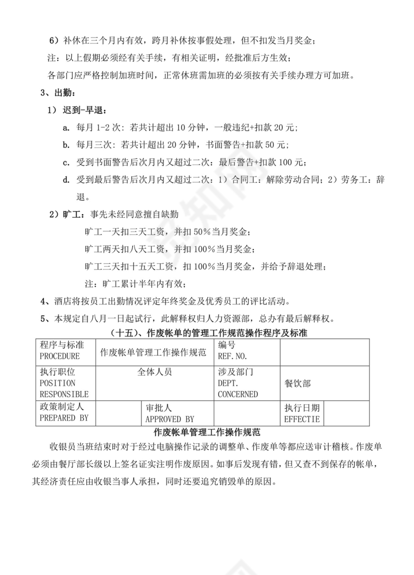 餐饮管理操作手册财务部岗位手册
