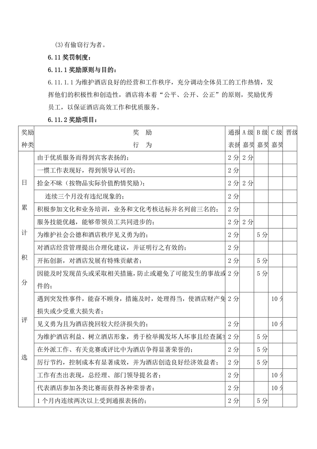 酒店员工规章制度手册范本酒店员工手册