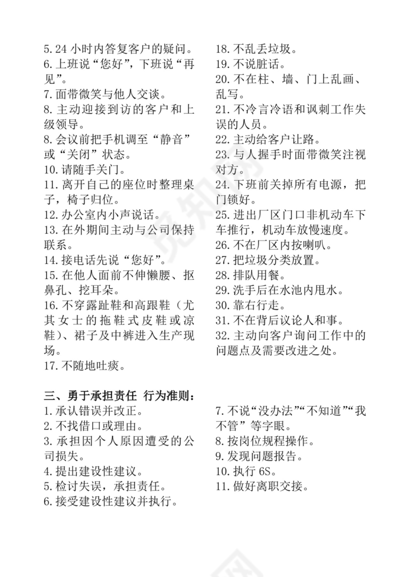 白色简洁工厂员工手册企业职工制度手册模板