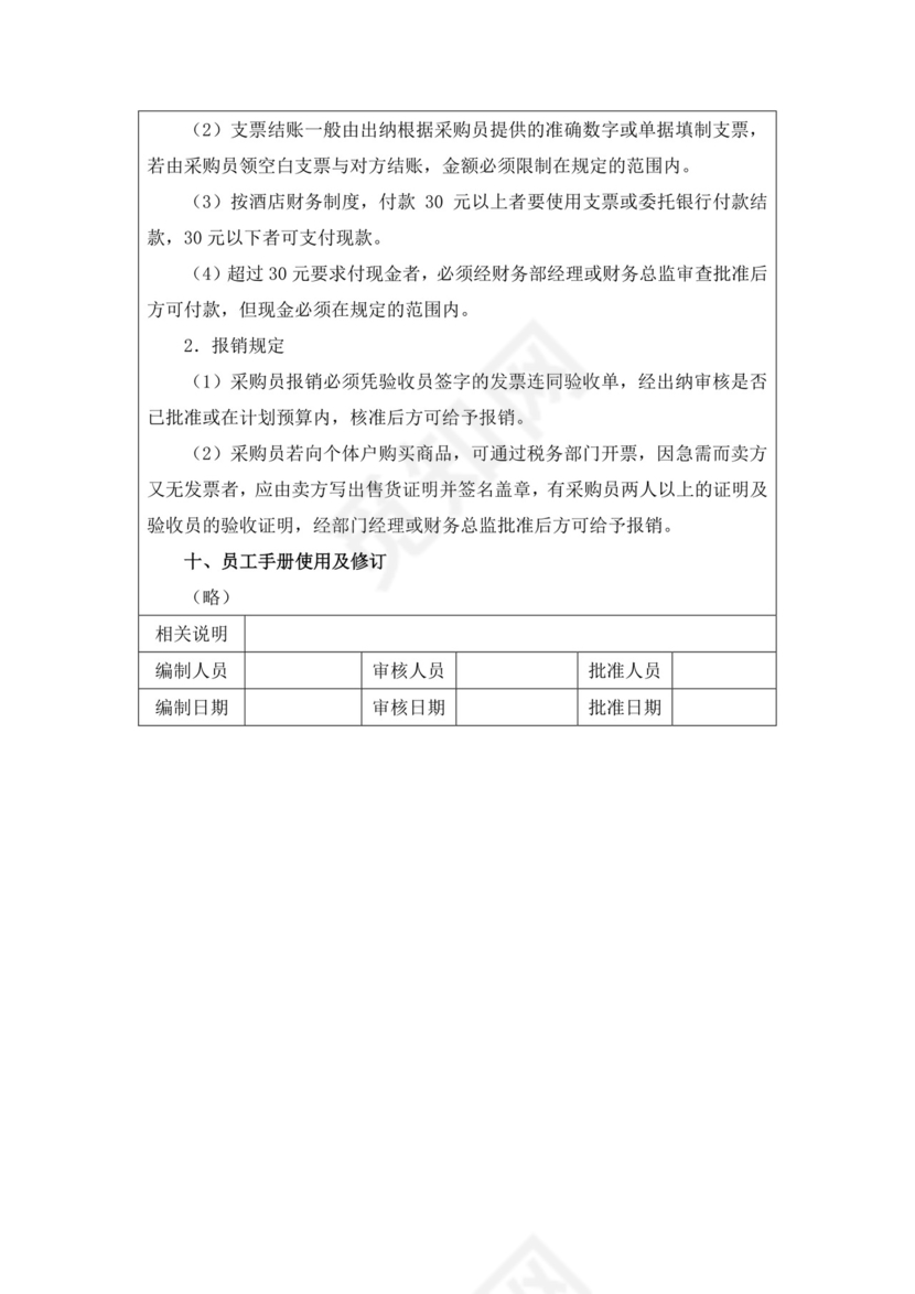 白色简约酒店员工手册企业公司员工手册模板