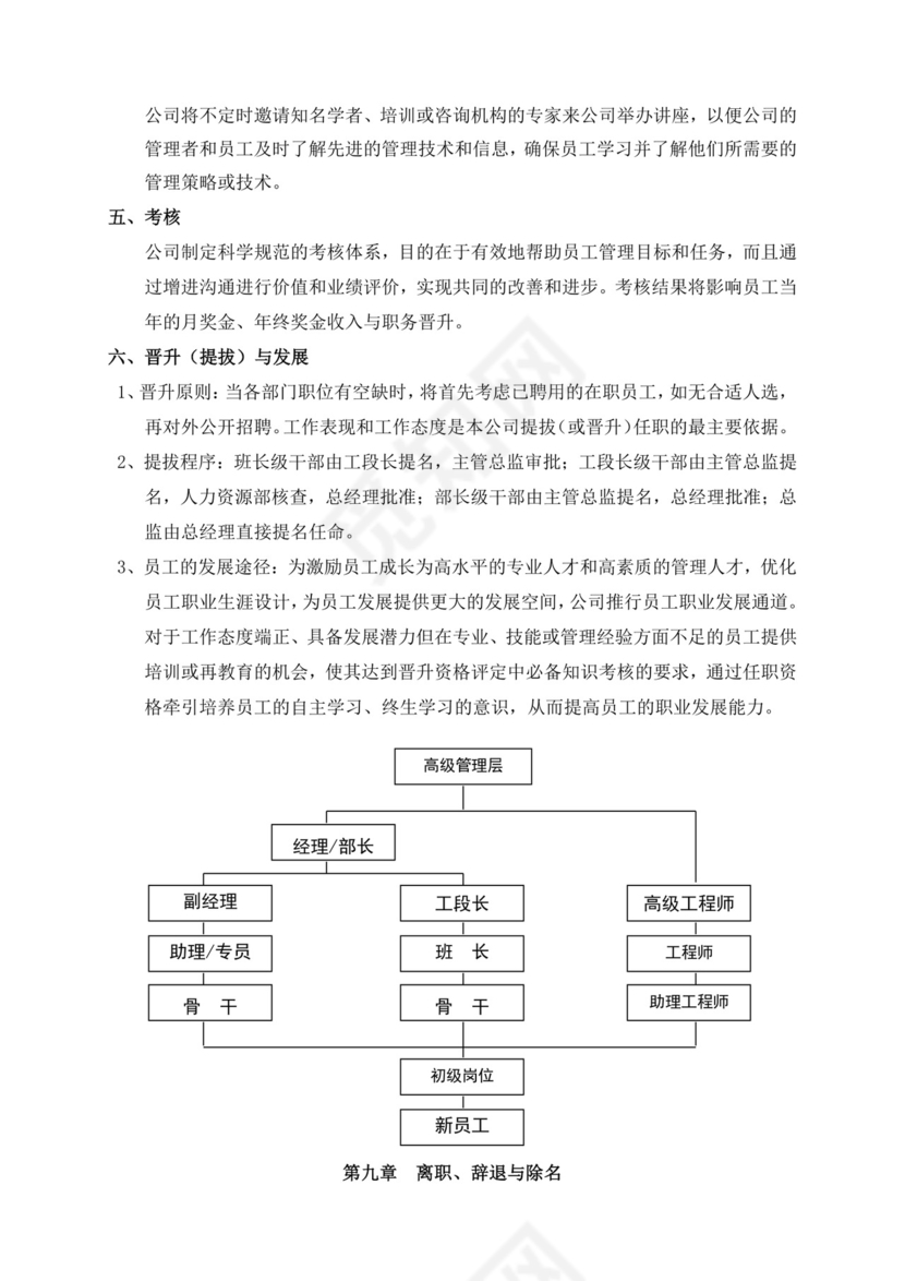 白色简约公司员工手册企业职工手册模板