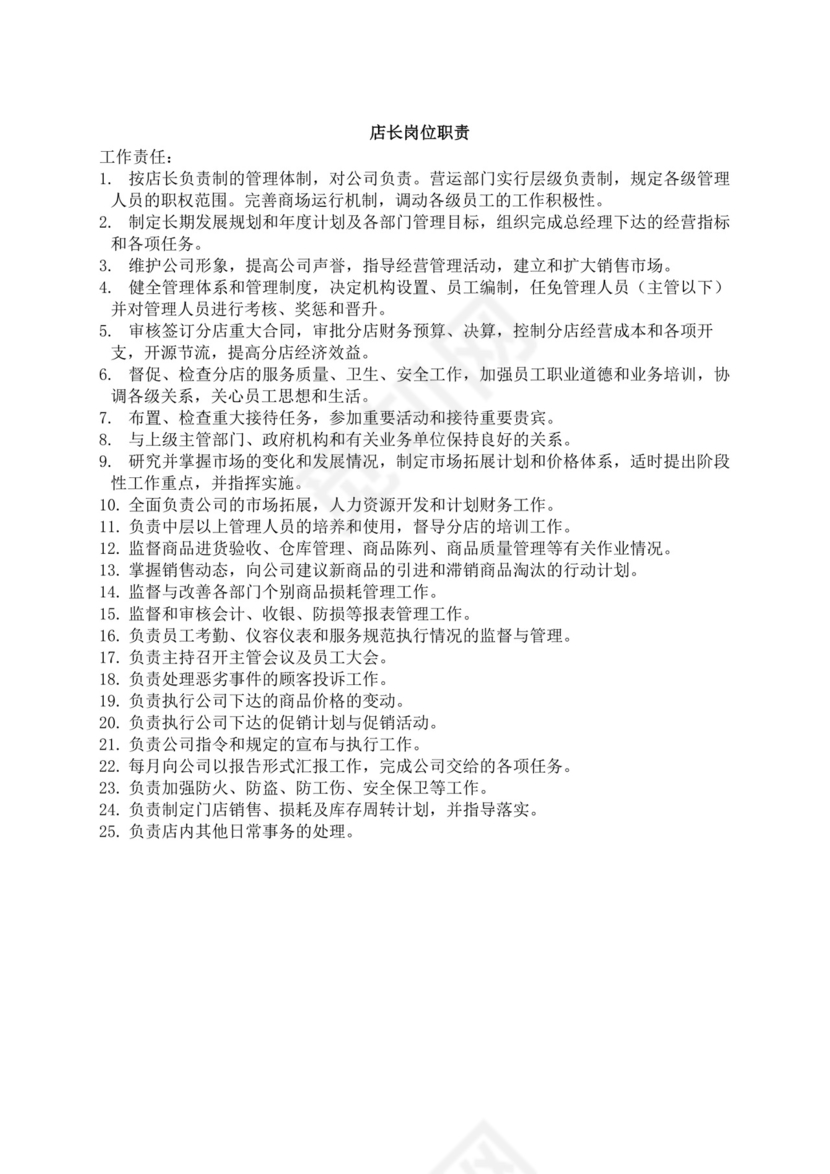 白色简洁岗位手册企业公司员工部门岗位手册模板