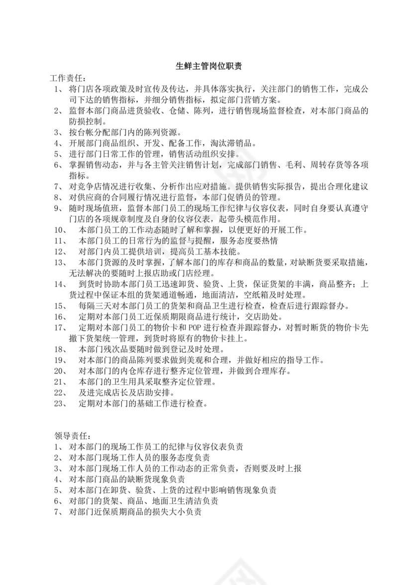 白色简洁岗位手册企业公司员工部门岗位手册模板