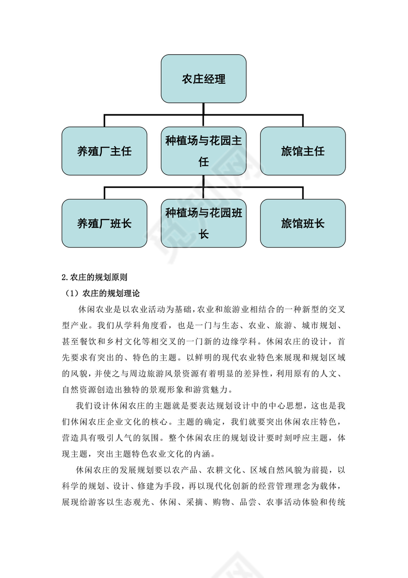 蓝色简约农业项目计划书商业计划书模板