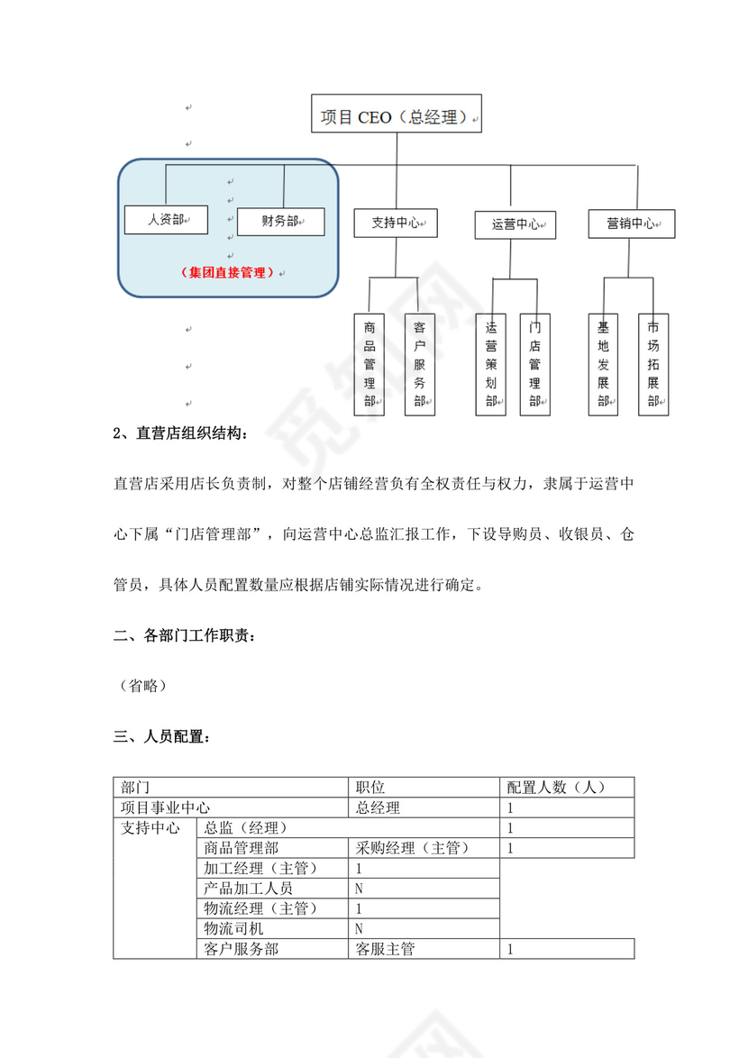 白色简约生鲜项目商业计划书