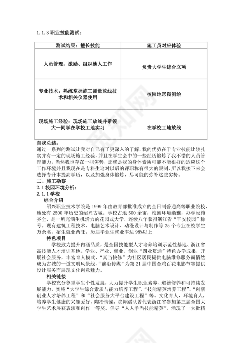 建筑工程技术专业学生职业规划建筑工程职业生涯规划书大学职业规划