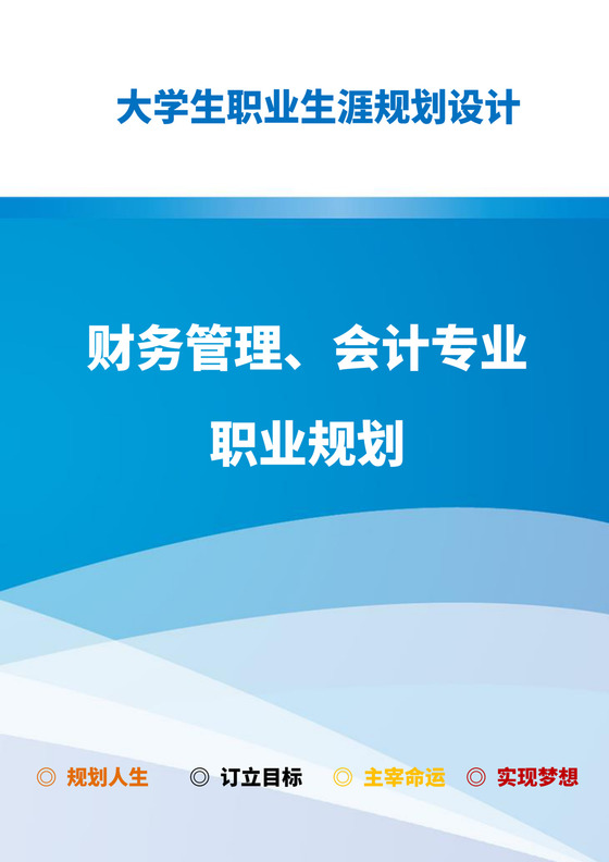 蓝色白色简洁会计职业规划个人职业规划个人工作计划模板