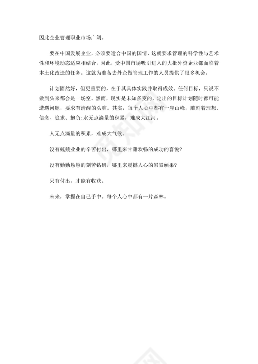 蓝色白色简洁会计职业规划个人职业规划个人工作计划模板