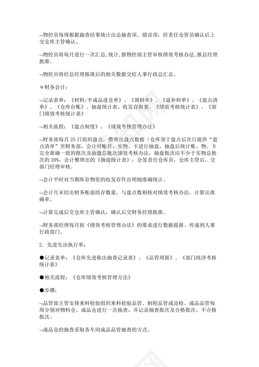 生产部门绩效考核模板