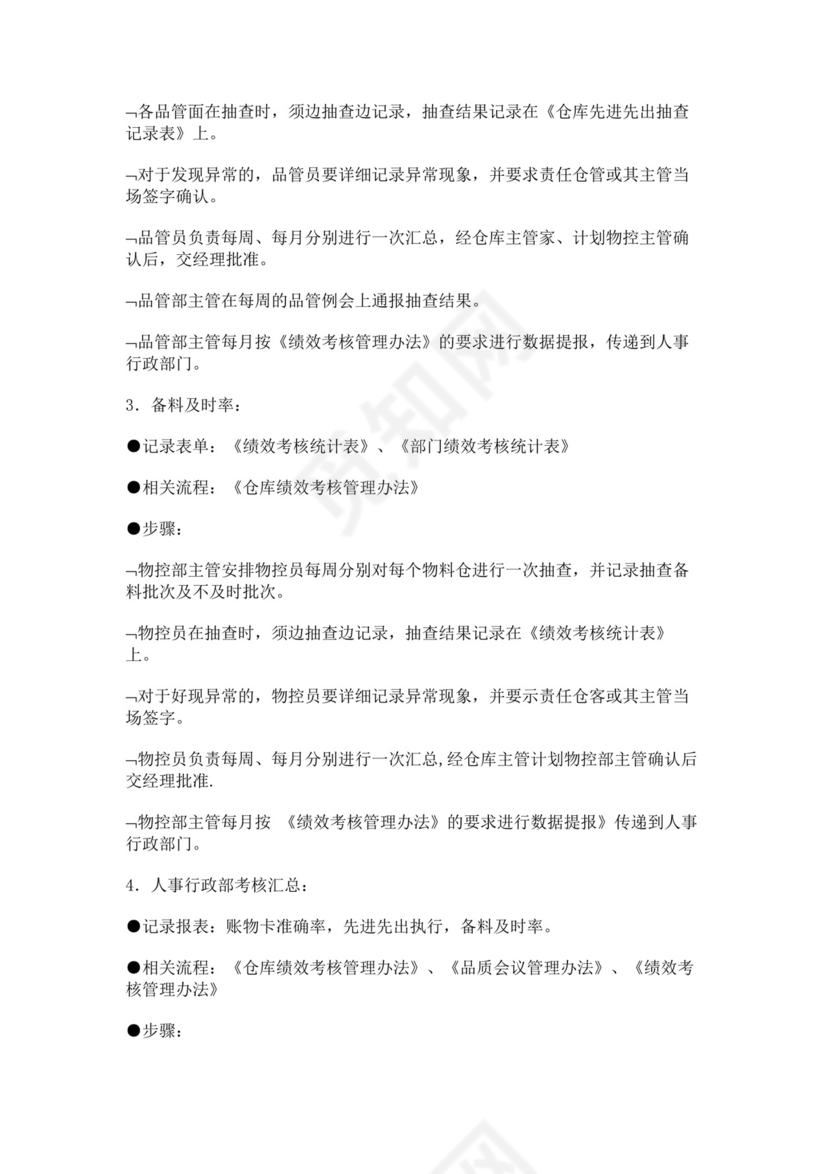 生产部门绩效考核模板