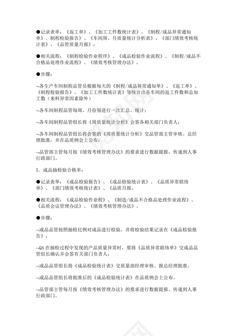 生产部门绩效考核模板