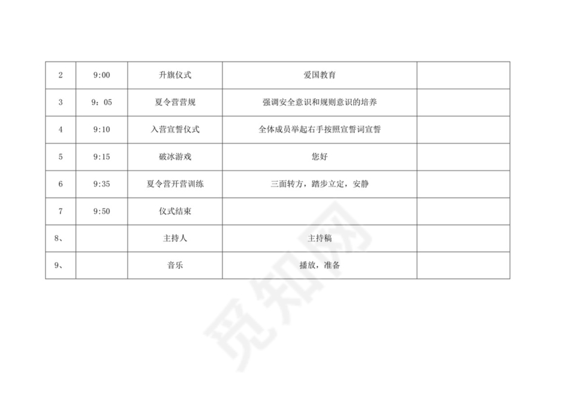 白色简洁夏令营方案学校活动策划方案模板