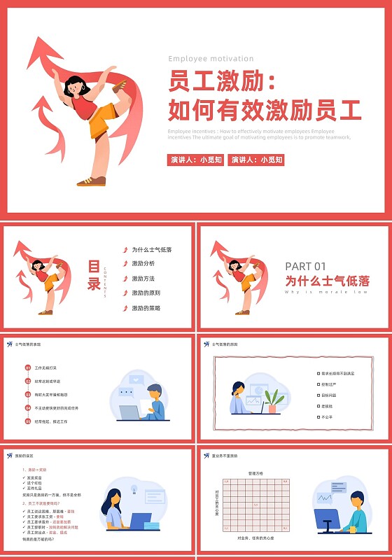 员工激励方法培训插画PPT员工激励：如何有效激励员工