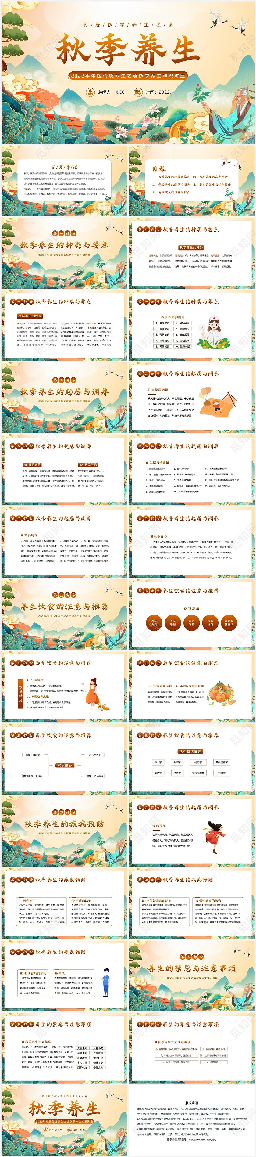 2022年秋季健康养生传统中医秋季养生PPT课件