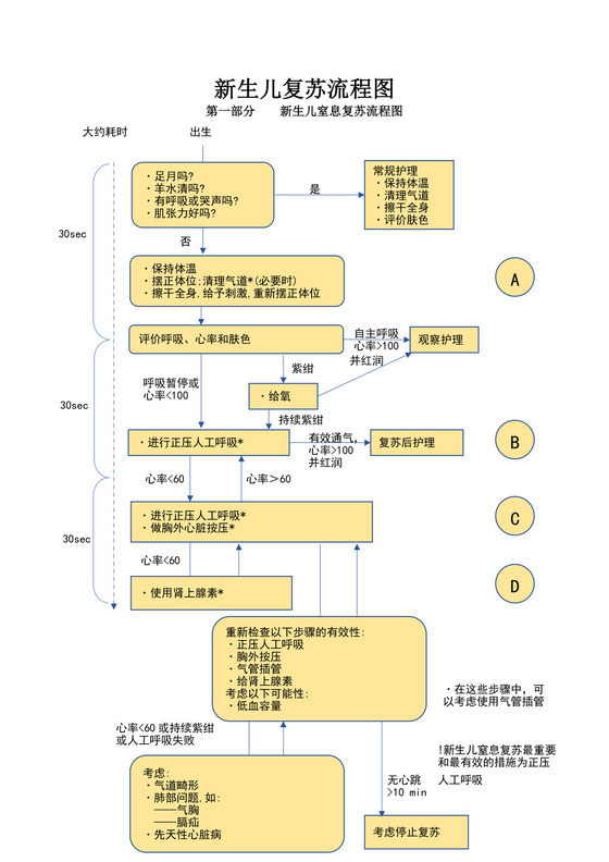 新生儿窒息复苏流程图新生儿复苏流程图