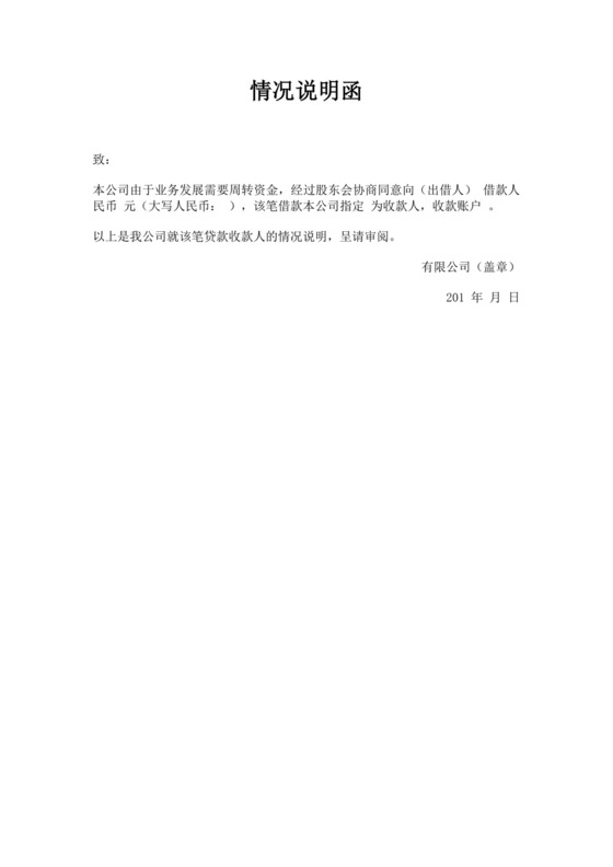 白色简洁情况说明企业个人情况说明模板