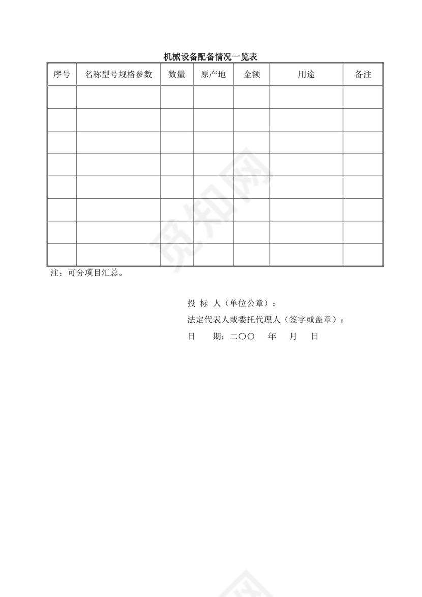白色简洁投标承诺函公司投标文件模板