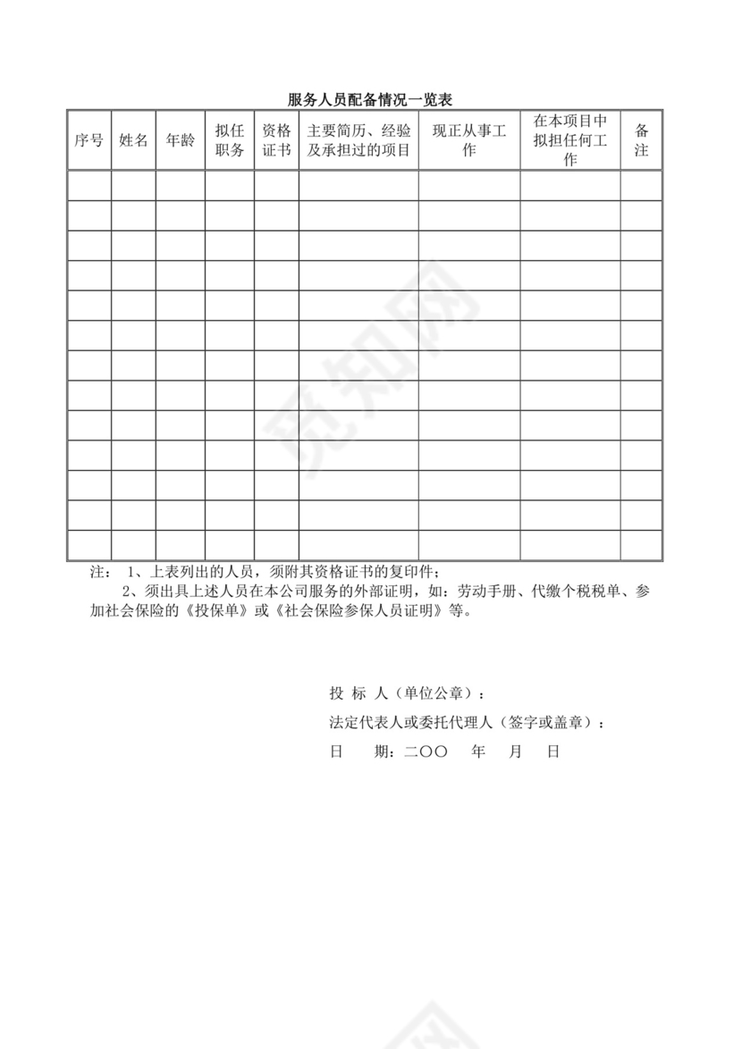 白色简洁投标承诺函公司投标文件模板