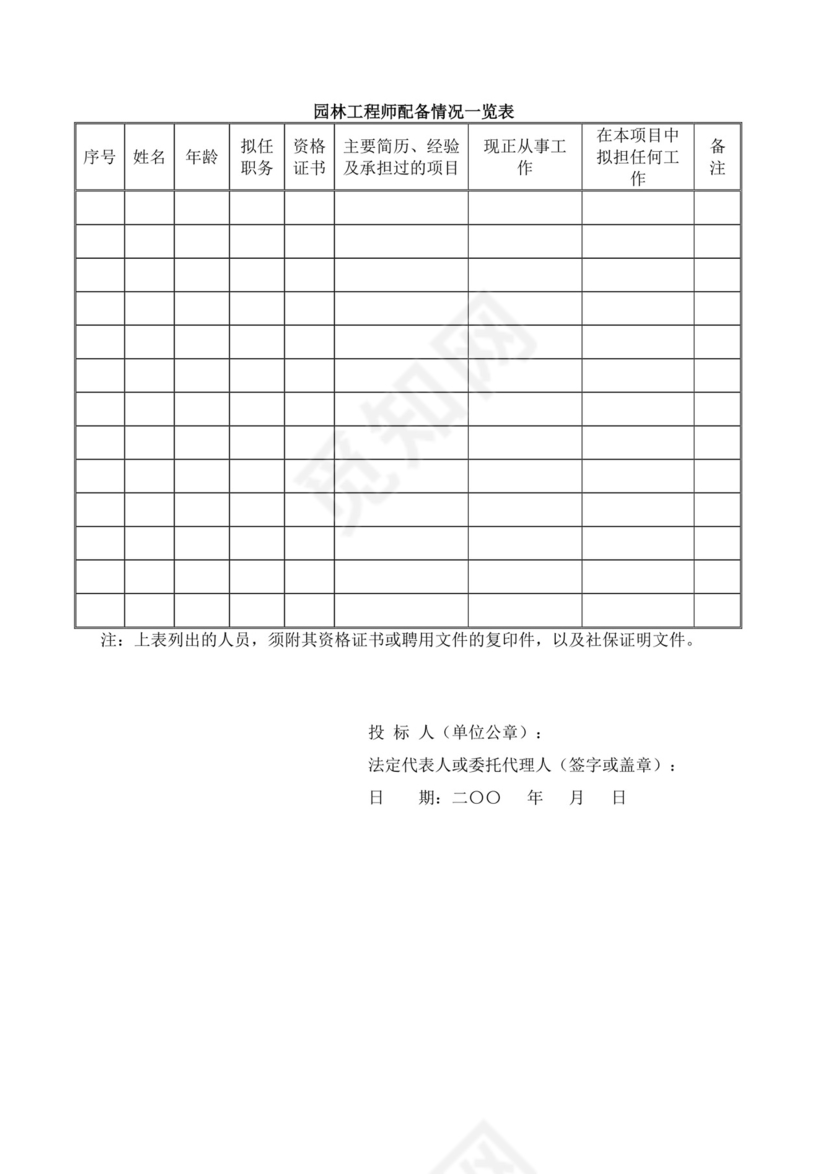 白色简洁投标承诺函公司投标文件模板
