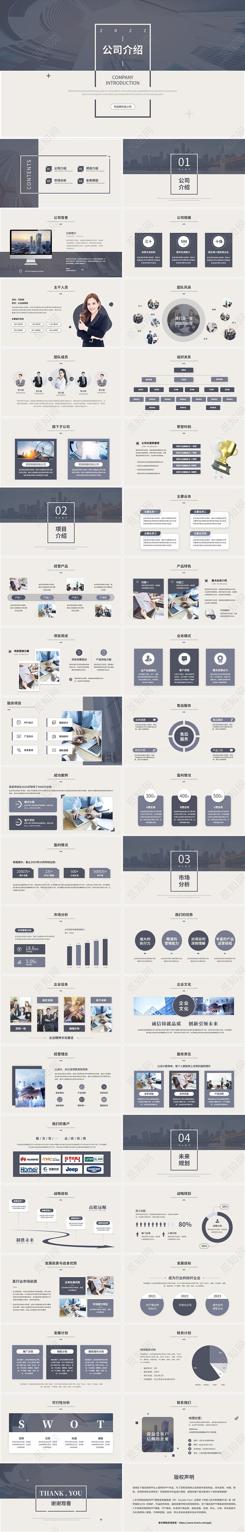 大气简约商务公司介绍企业介绍产品介绍企业宣传ppt模板