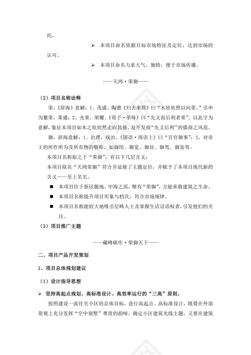 项目前期策划及可行性分析报告