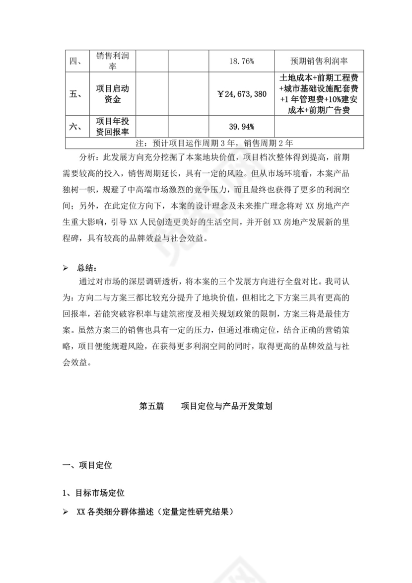 项目前期策划及可行性分析报告