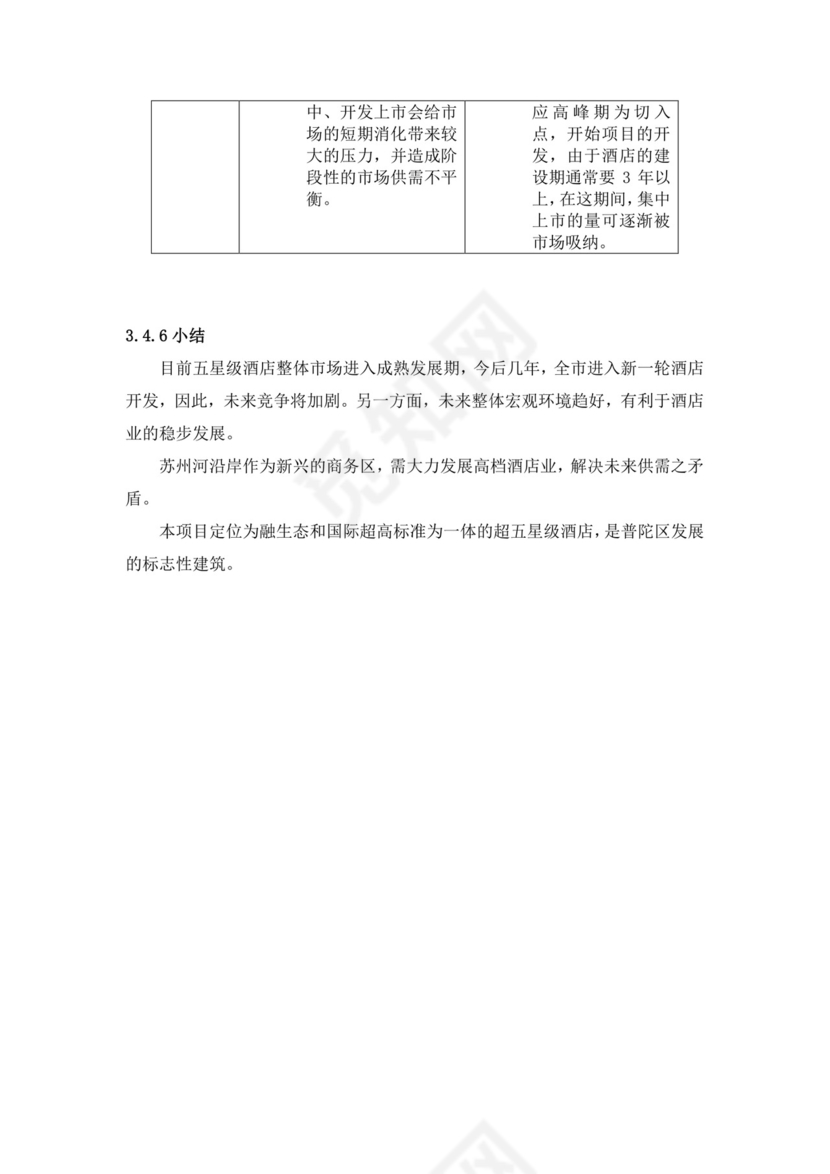 咨询公司的酒店项目可行性分析报告