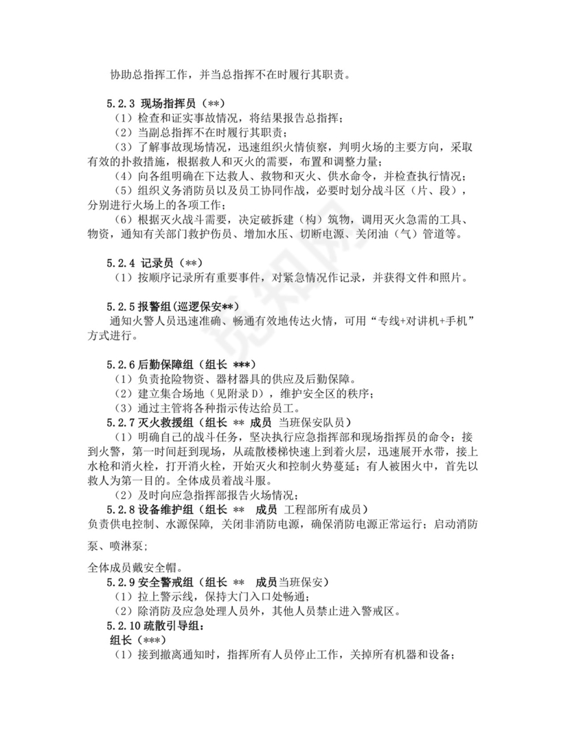 白色简洁灭火和应急疏散预案消防应急预案模板