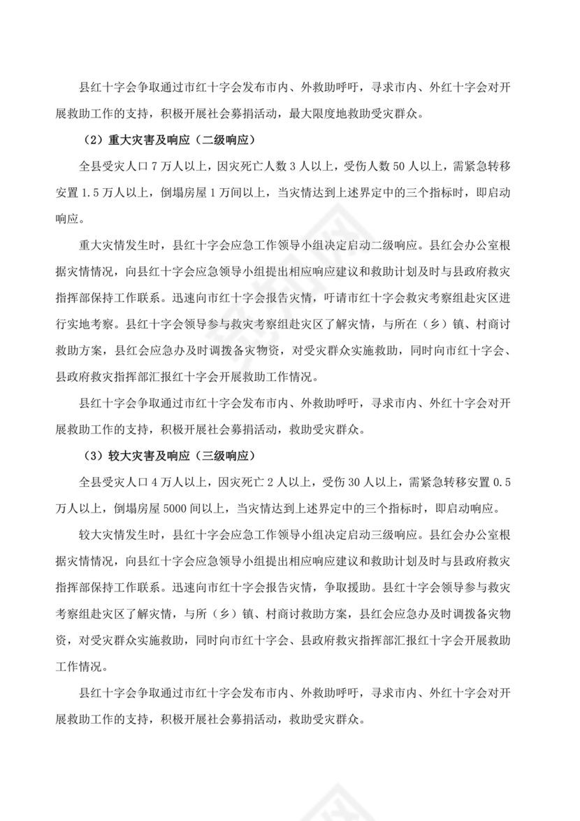 蓝色简洁自然灾害应急预案突发灾害应急预案模板