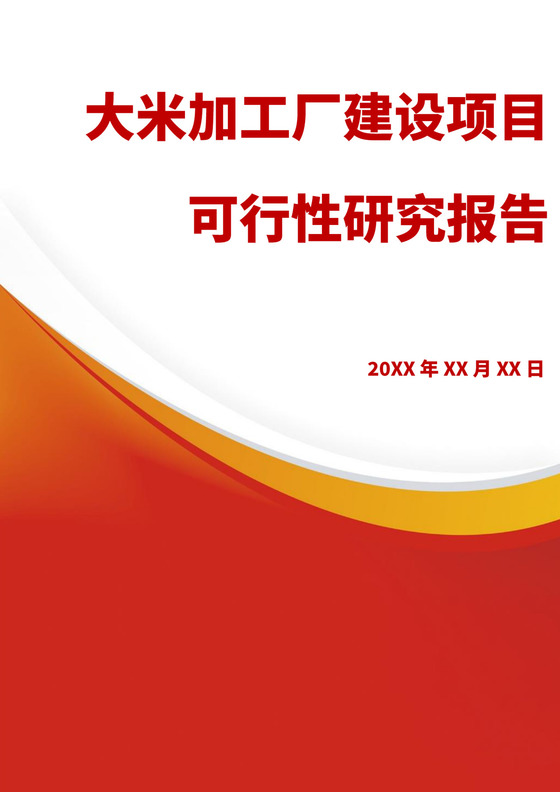 红色简洁建设项目可行性研究报告项目可行性报告模板