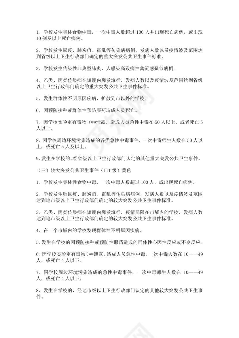 白色简约海门市瑞祥小学突发公共卫生事件应急预案突发公共事件总体应急预案