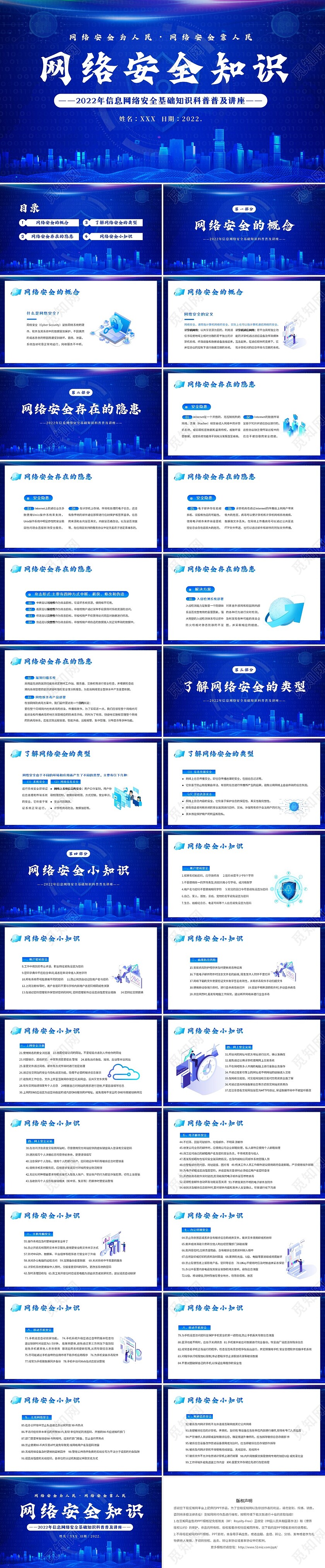 2022年信息网络安全常识知识科普教育PPT课件网络安全知识