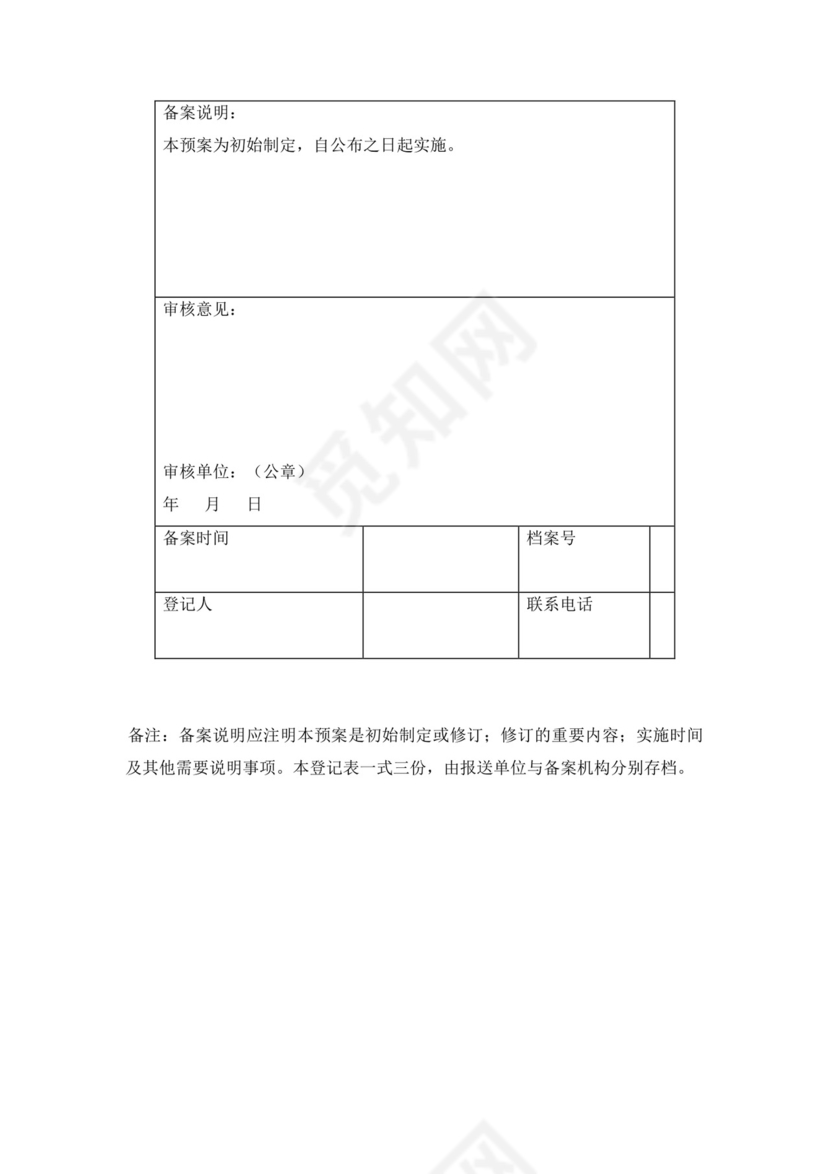 公司地震应急预案范文