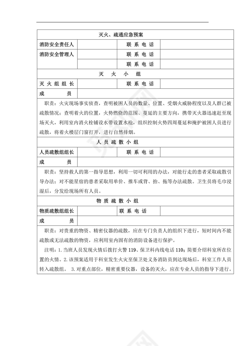 医院科室突发紧急情况应急预案医院应急预案
