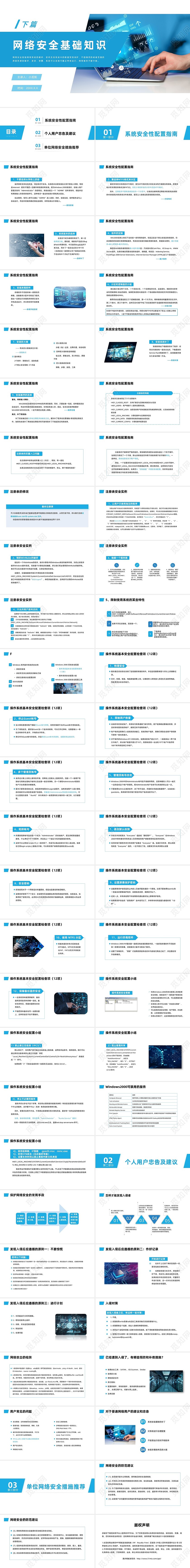 蓝色商务网络安全基础知识培训PPT网络安全基础知识3