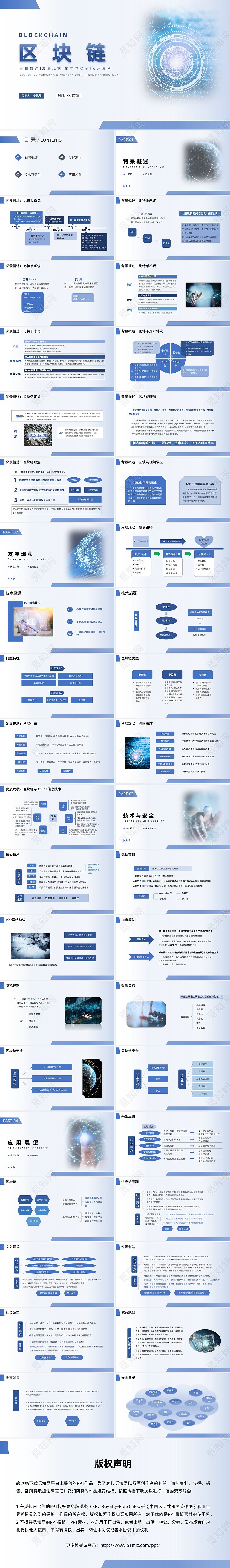 蓝色商务区块链培训PPT区块链2