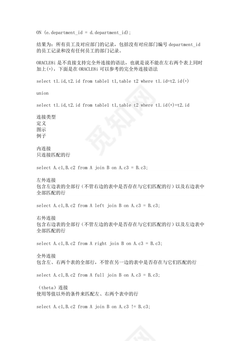 数据库基础面试常见题oracle面试题