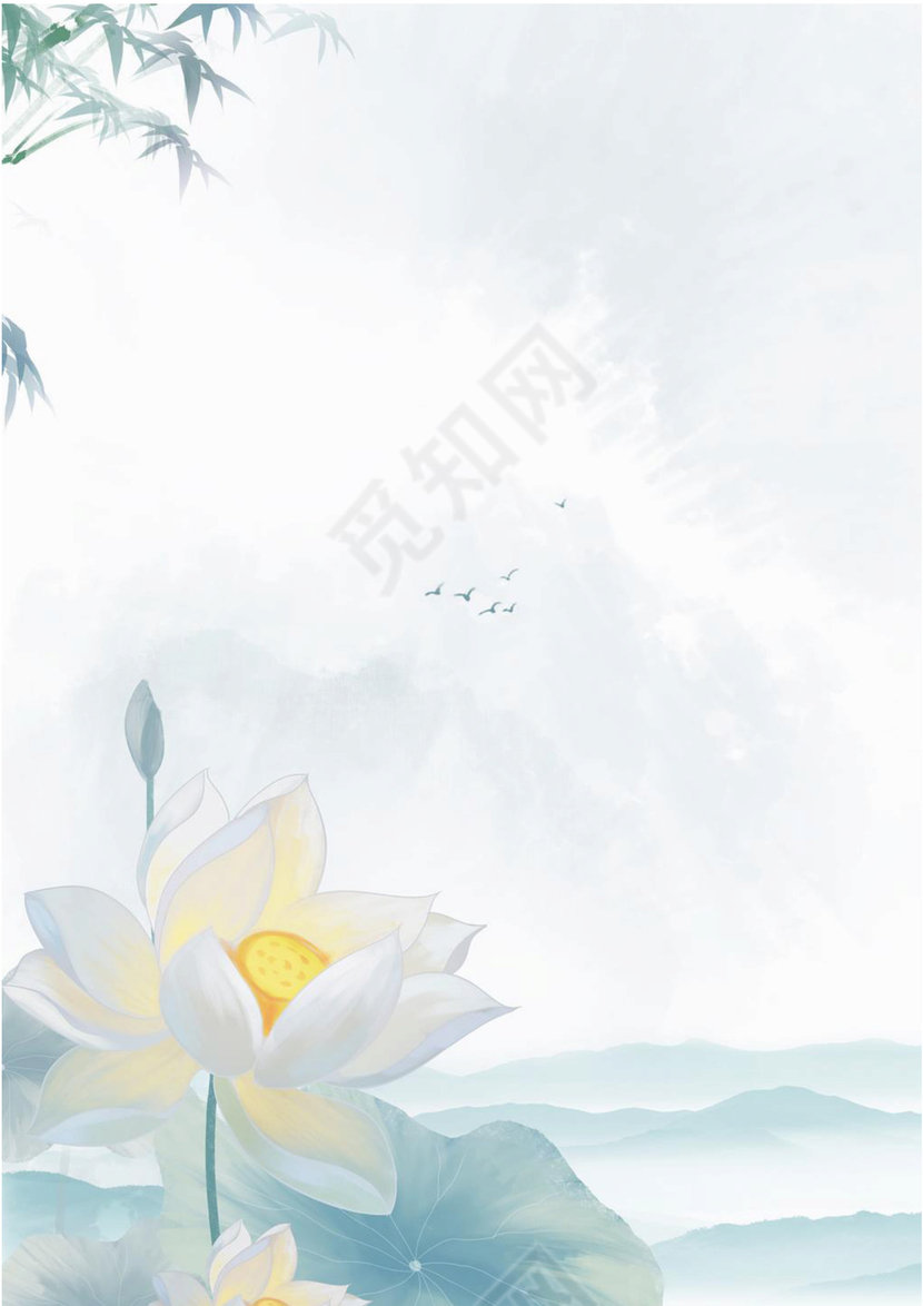 蓝色复古中国风信纸背景复古信纸中国风信纸word背景作文纸