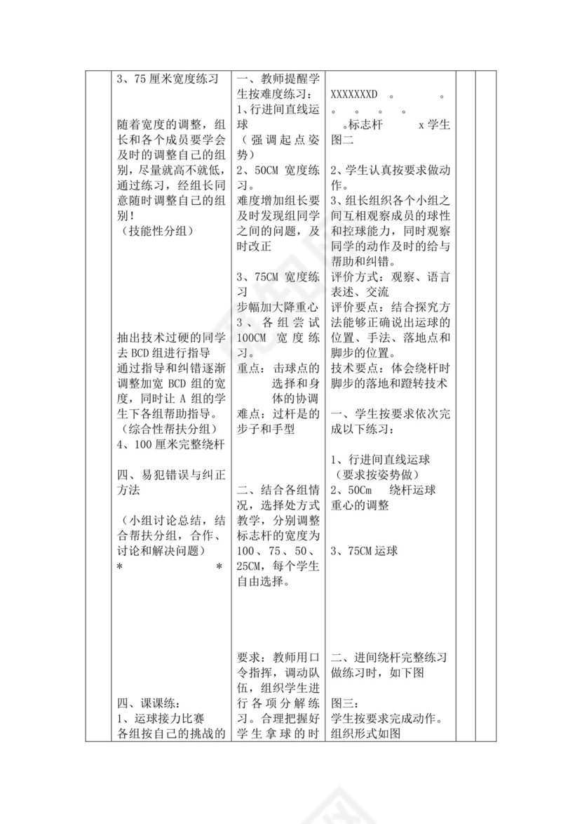 体育教案白色简洁篮球行进间运球教案体育运动教学教案模板
