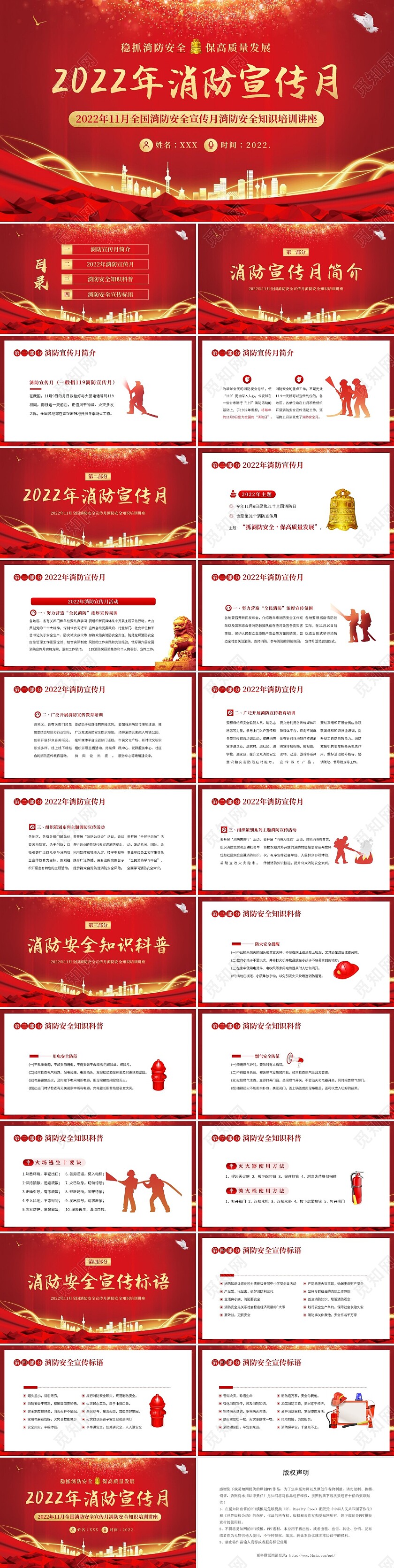 2022年11月全国消防安全宣传月消防安全教育PPT课件消防安全月