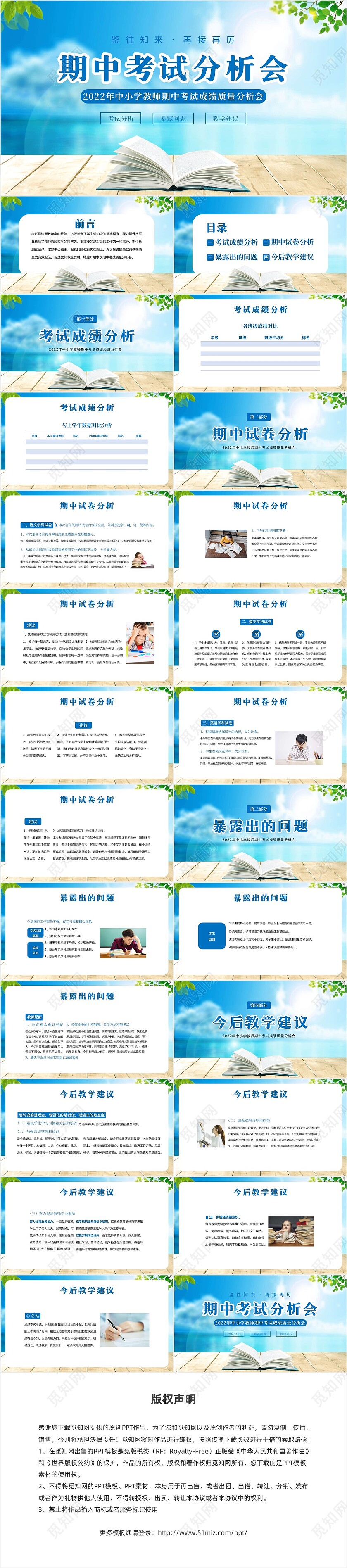 2022年中小学教师期中考试质量分析会PPT课件期中考试成绩质量分析