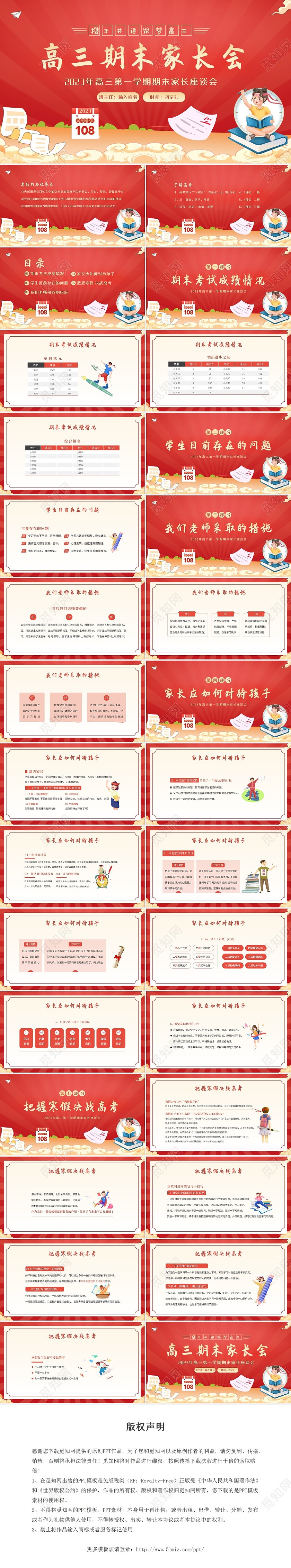 2023年高三期末家长会高三第一学期期末高考家长会PPT课件