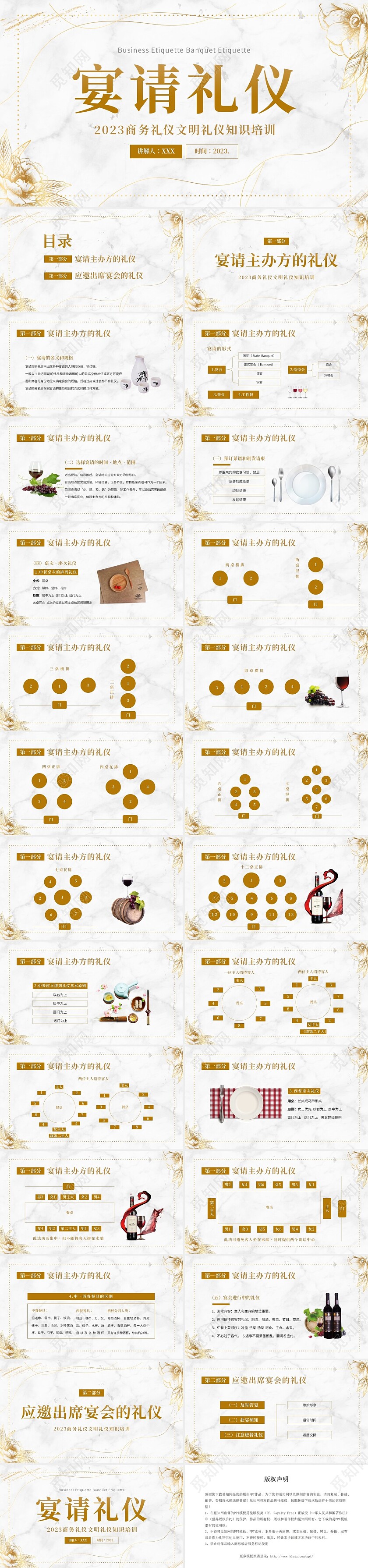 2023年宴请礼仪文明礼仪商务礼仪知识培训PPT课件